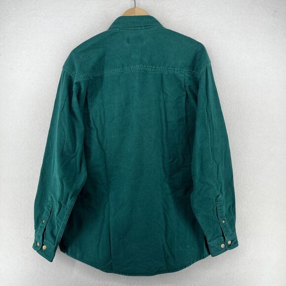 AMERICAN LEGEND OUTFITTERS Shirt Mens XL Chamois Flannel Work Cotton Green - Picture 3 of 14